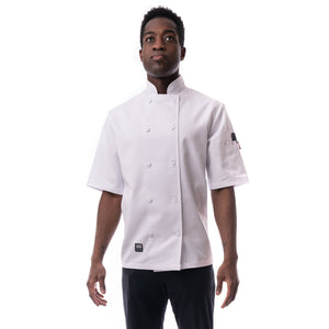 White Grinder Short Sleeve Chef Coat