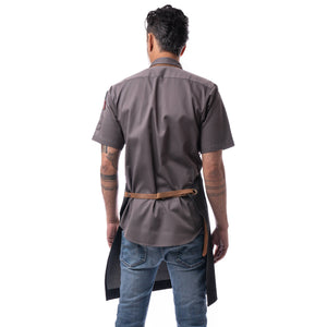 Back view of Apron with Leather Straps