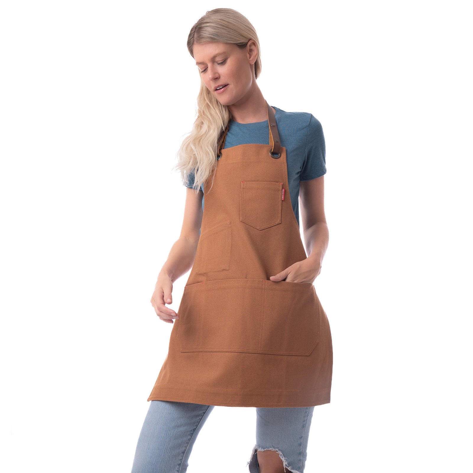 Henry Apron in Tan Canvas
