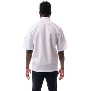 Back view of Grinder White Chef Jacket