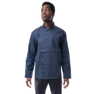 Front view of long sleeve Indie chef coat