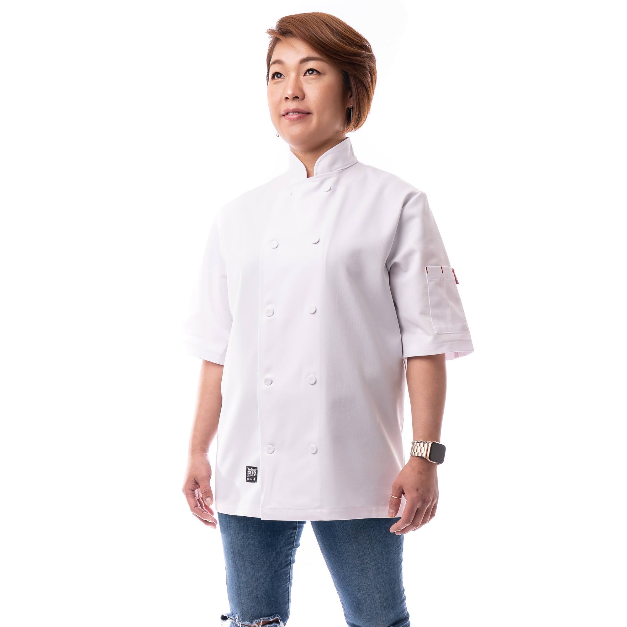 White Grinder Short Sleeve Chef Jacket