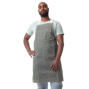 Forest Green Waxed Canvas Apron