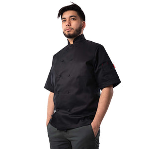 Black Grinder Short Sleeve Chef Jacket